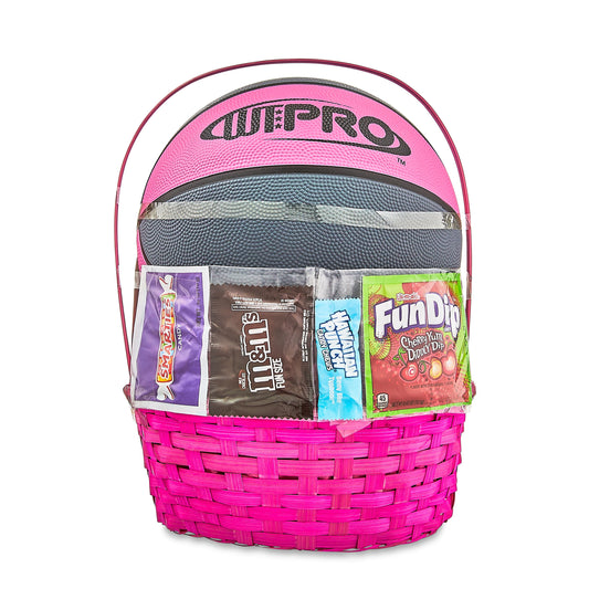 Rubber Basketball Easter Basket with Candy,Wondertreats